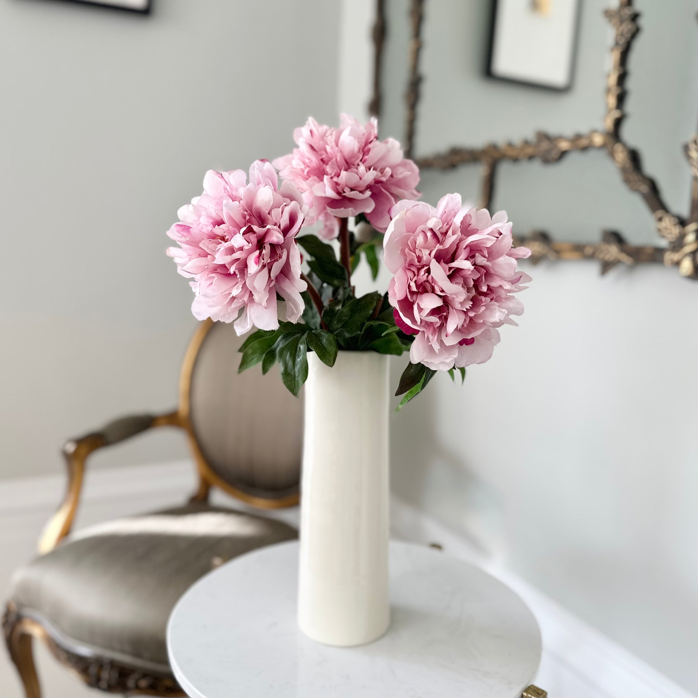 Luxury Lifelike Realistic Artificial Fabric Faux Silk Luxury Extra Large Peony ABY4046 Artificial Flower Arrangement with Faux Foliage Buy Online from The Faux Flower Company