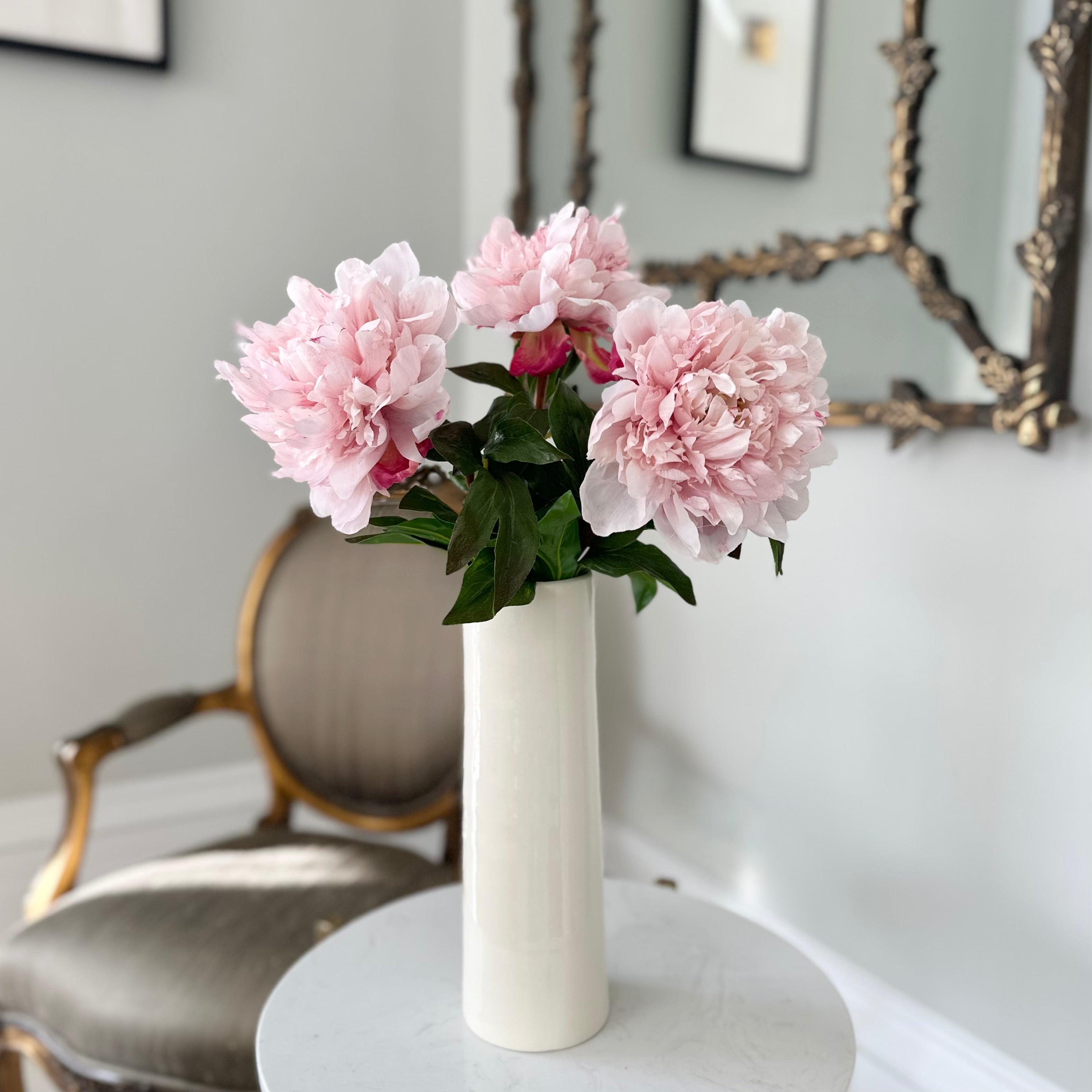 Luxury Lifelike Realistic Artificial Fabric Faux Silk Luxury Extra Large Peony ABY4046 Artificial Flower Arrangement with Faux Foliage Buy Online from The Faux Flower Company