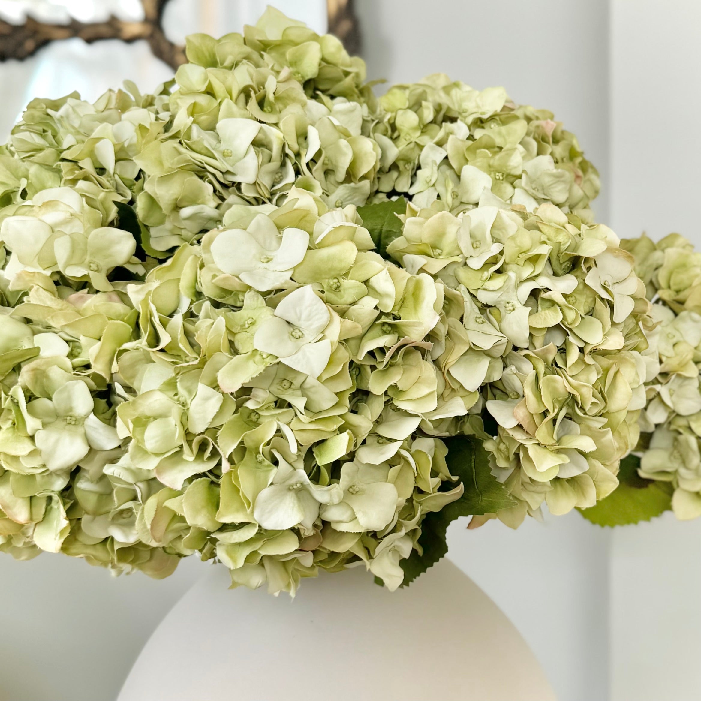 Luxury Lifelike Realistic Artificial Flowers Fabric Silk Tulips Luxury Tulip Flower Stem Silk Flower Arrangement Green Dried Hydrangea in Vase with Foliage in Burford Buy Online from The Faux Flower Company Trade Wholesale Bulk Buy Faux Flowers ABY5070GR ABP1747