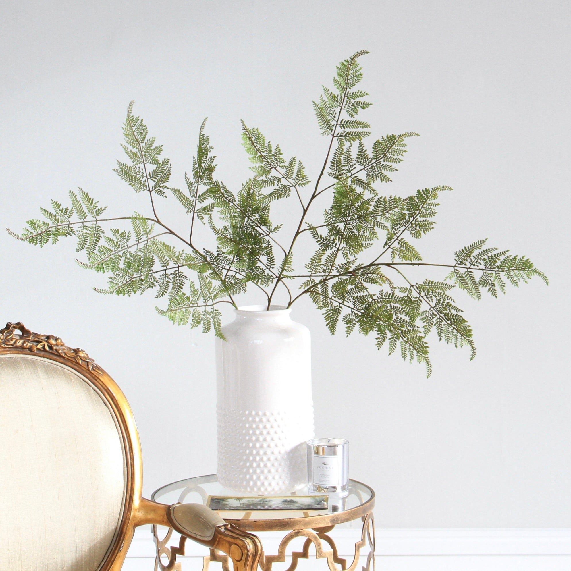 Artificial flowers luxury faux silk green seven fern spray lifelike realistic faux flowers buy online from Amaranthine Blooms UK