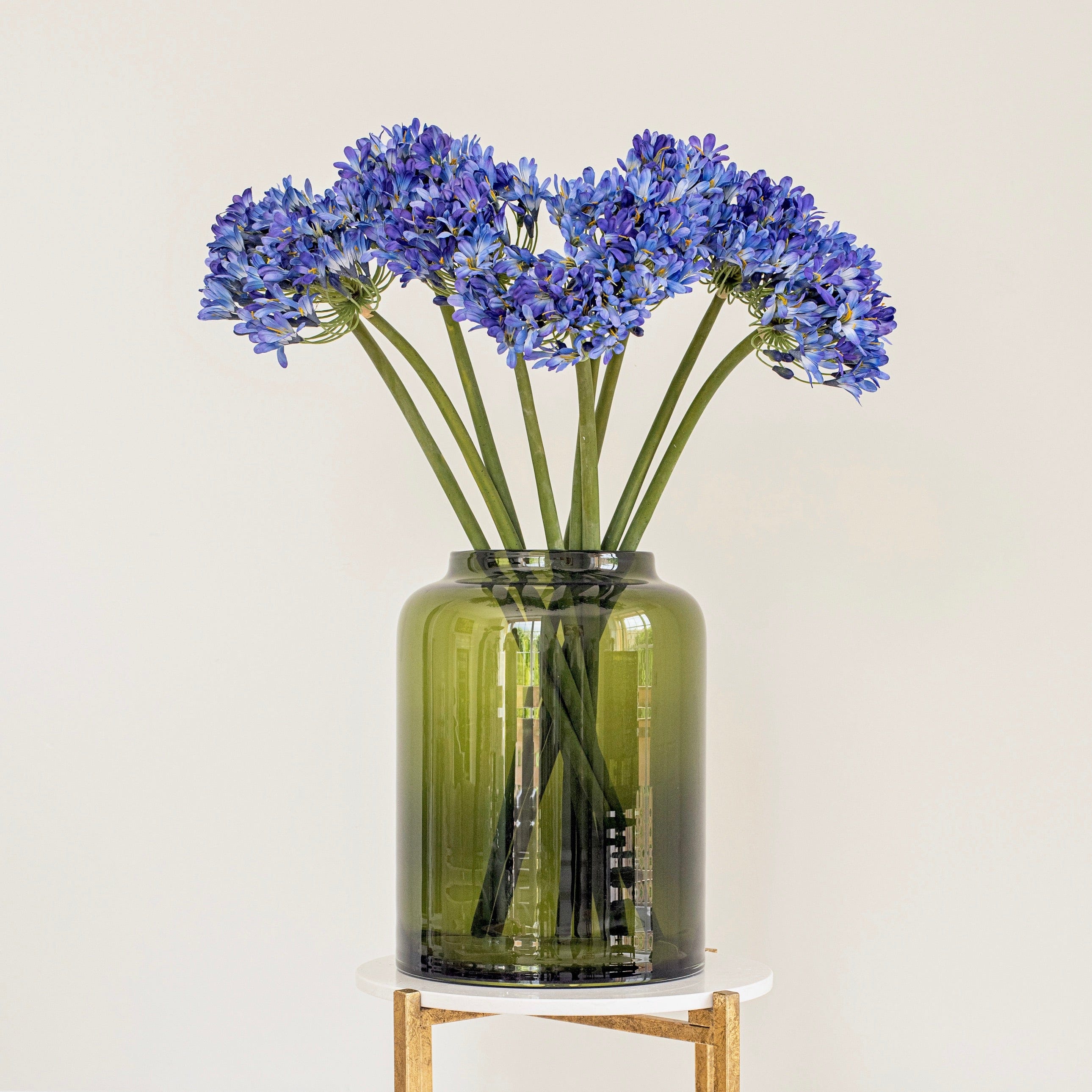 Wholesale Artificial Flowers High Quality Faux Silk Flowers for Wholesale and Trade Artificial Blue Purple Agapanthus in bulk