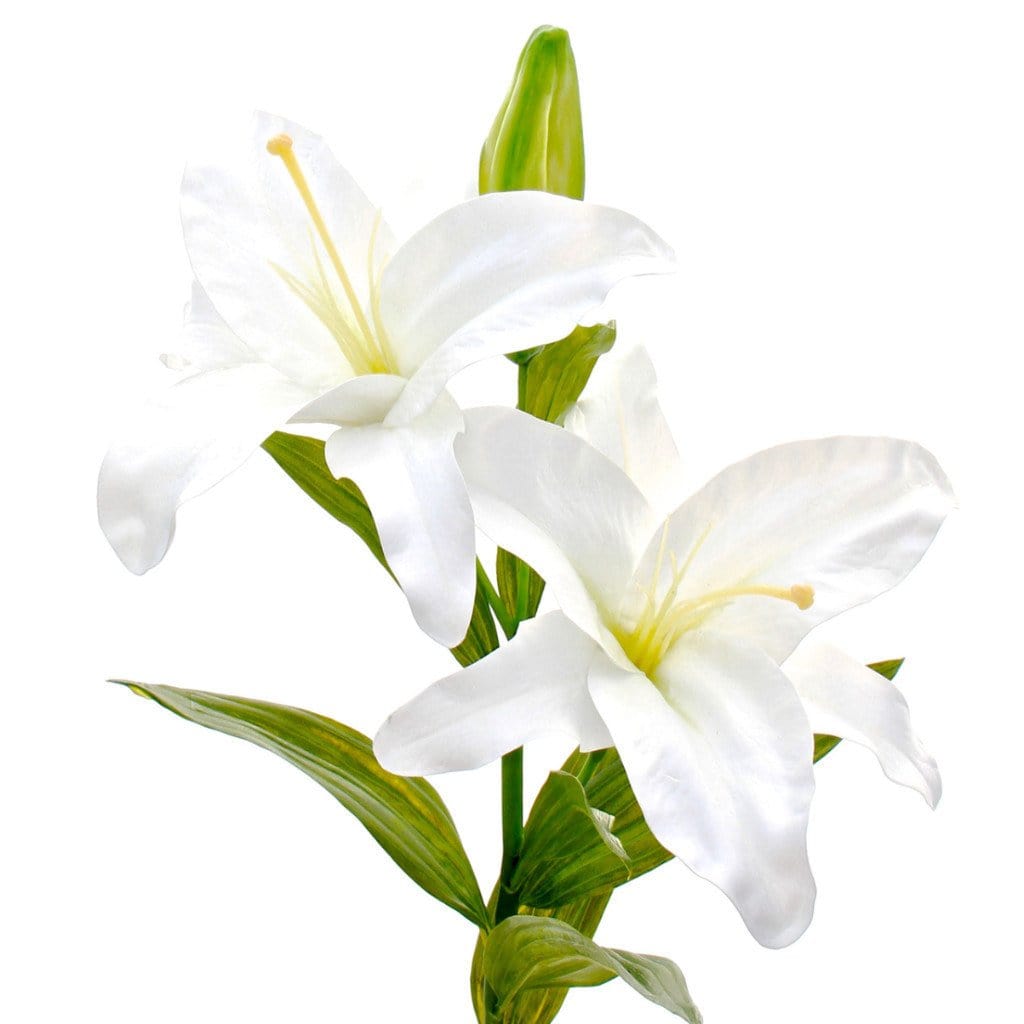 luxury artificial fake silk flowers white casablanca lily lifelike realistic faux flowers buy online from Amaranthine Blooms Hong Kong UK