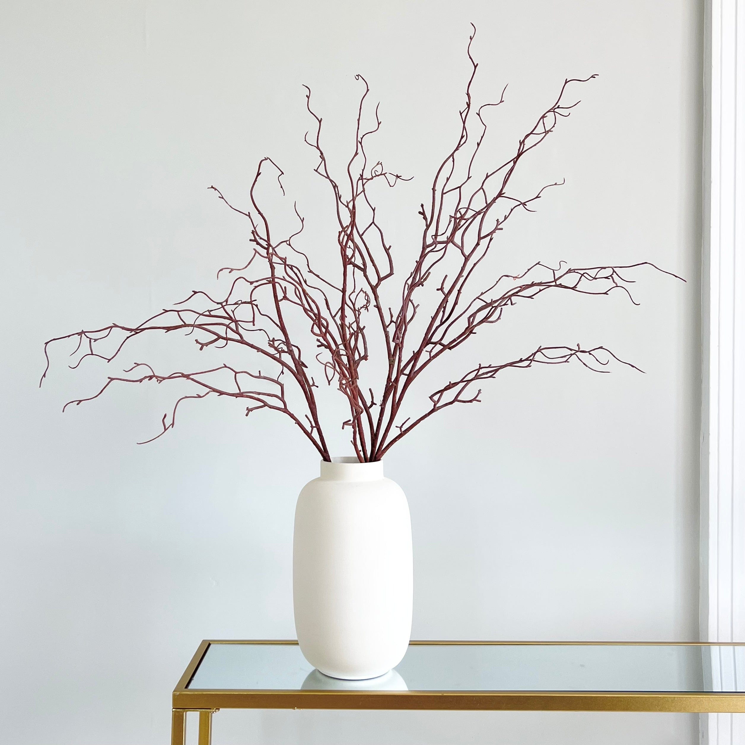Artificial flowers luxury faux silk brown willow branch kingham vase lifelike realistic faux flowers ABP04B3 ABX9623BR