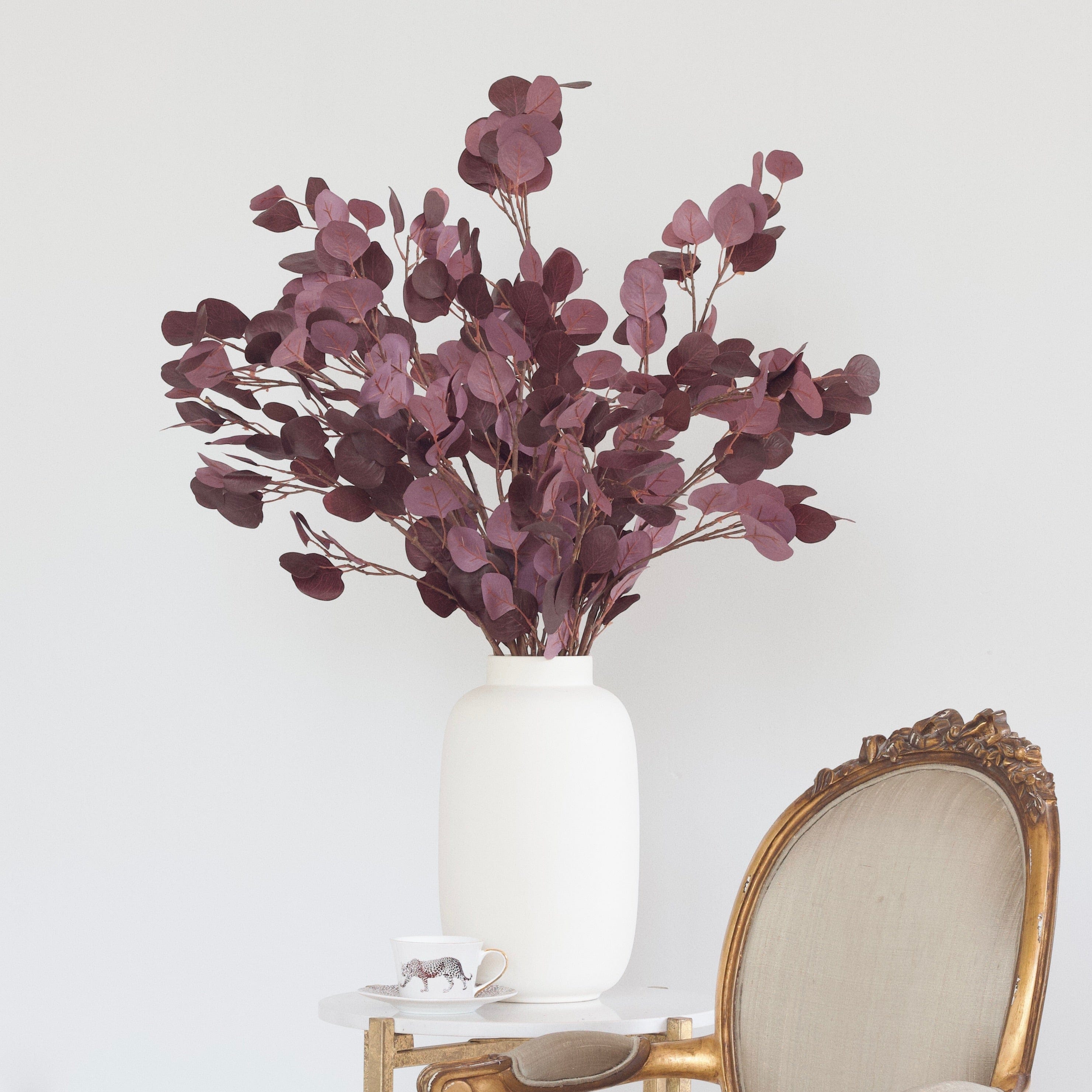 Artificial flowers luxury faux silk red leaf branch kingham vase lifelike realistic faux flowers ABP04B3 ABX9637RD