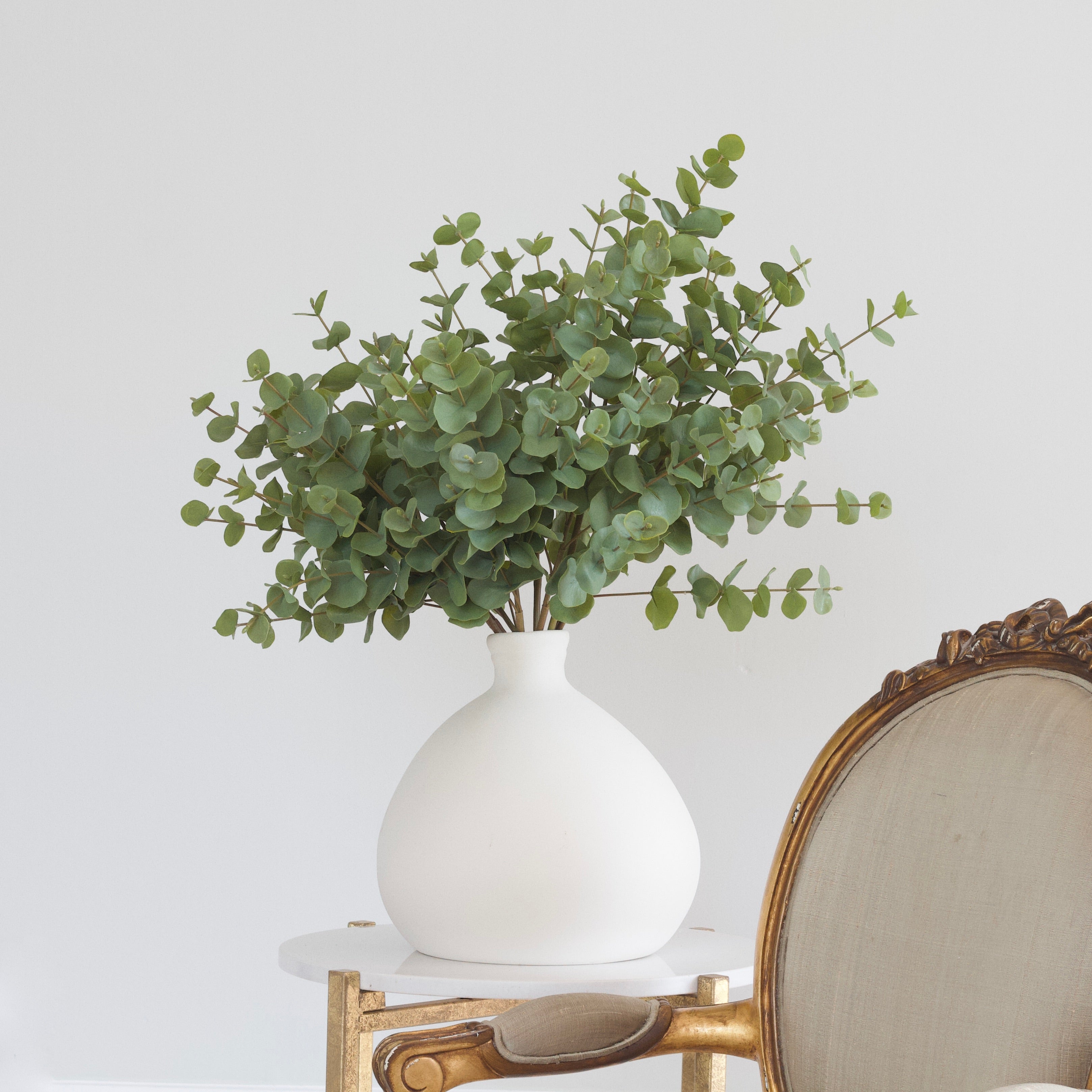 Artificial flowers luxury faux silk short green eucalyptus spray burford vase lifelike realistic faux flowers ABP1747 ABY7005GR