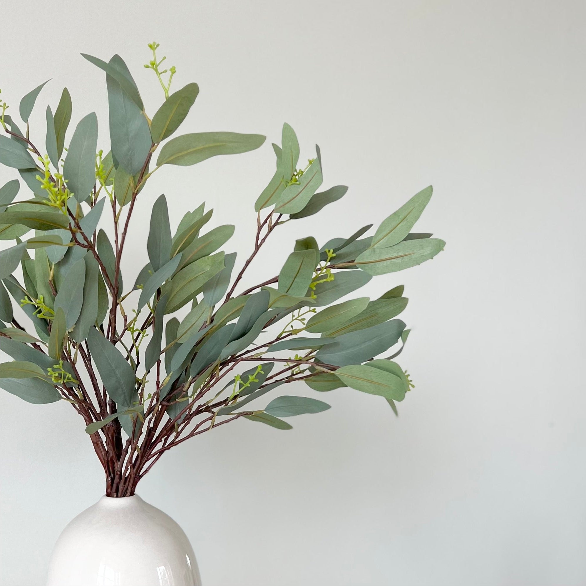 Artificial flowers luxury faux silk short willow eucalyptus  broadway vase lifelike realistic faux flowers ABP1699 ABX1294GR