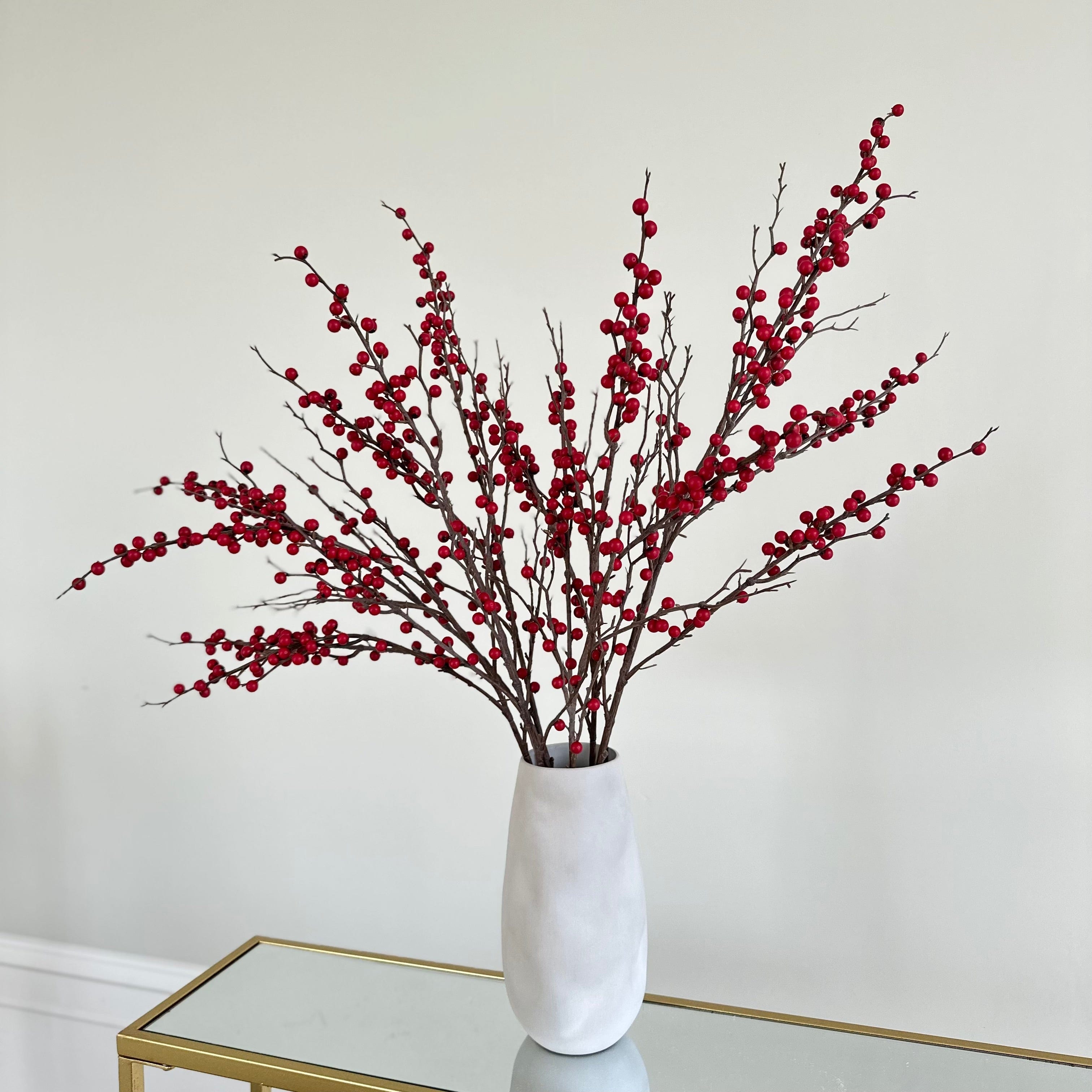 Artificial Tall Red Berries Sample