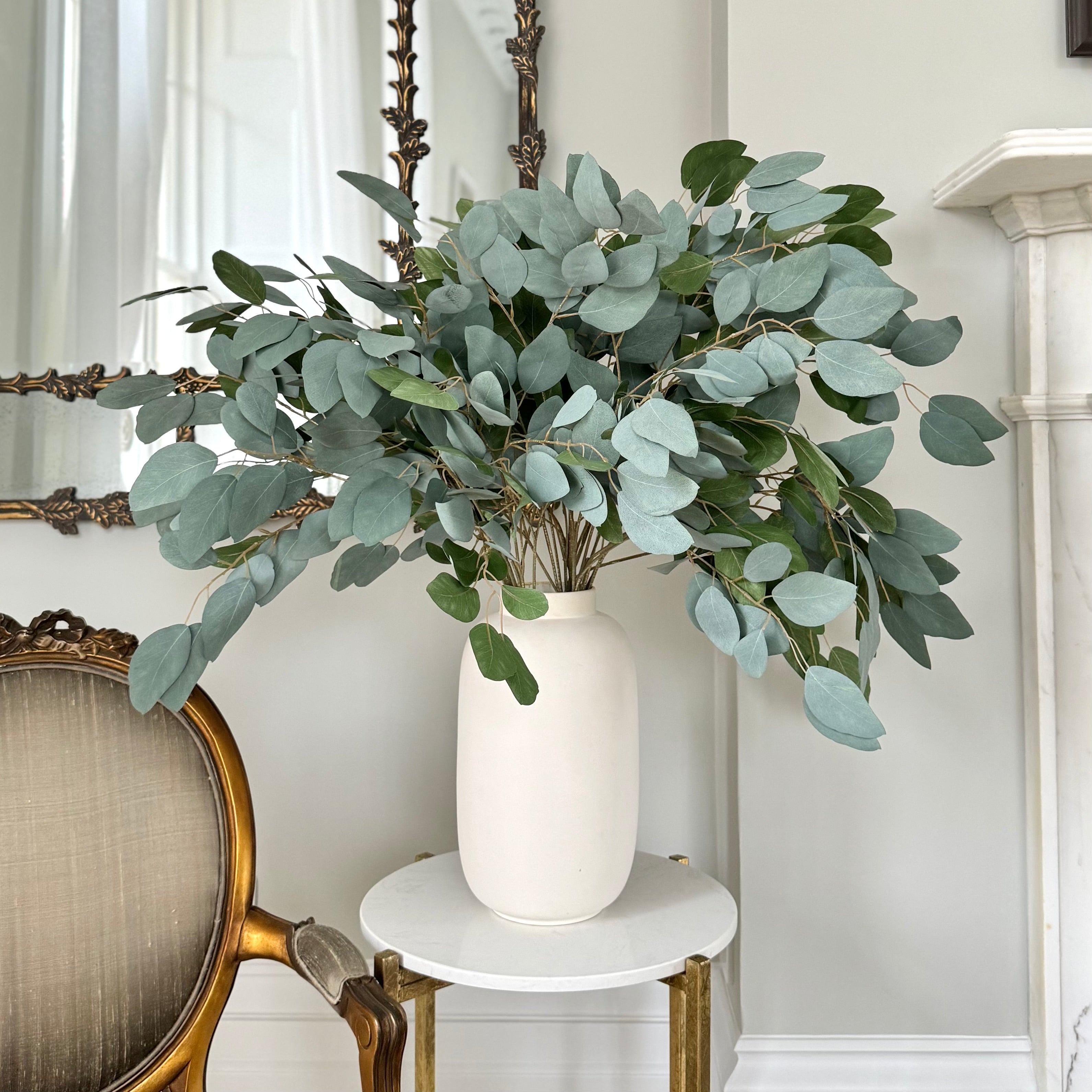 Luxury Lifelike Realistic Artificial Fabric Faux Silk Luxury Tall Eucalyptus Spray ABZ2036GR Foliage Buy Online from The Faux Flower Company Bulk Wholesale Trade