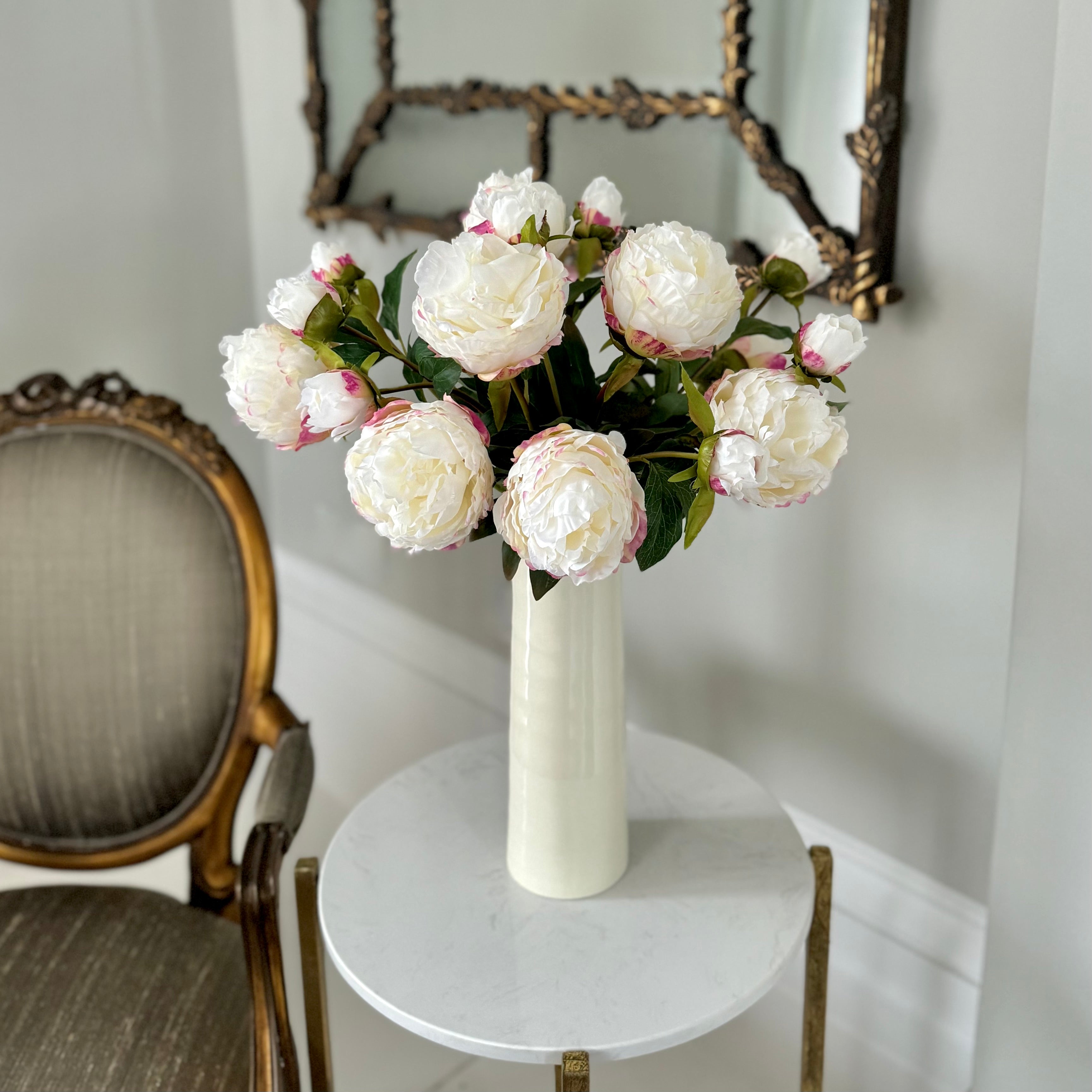 Artificial Large White Peony - Wholesale