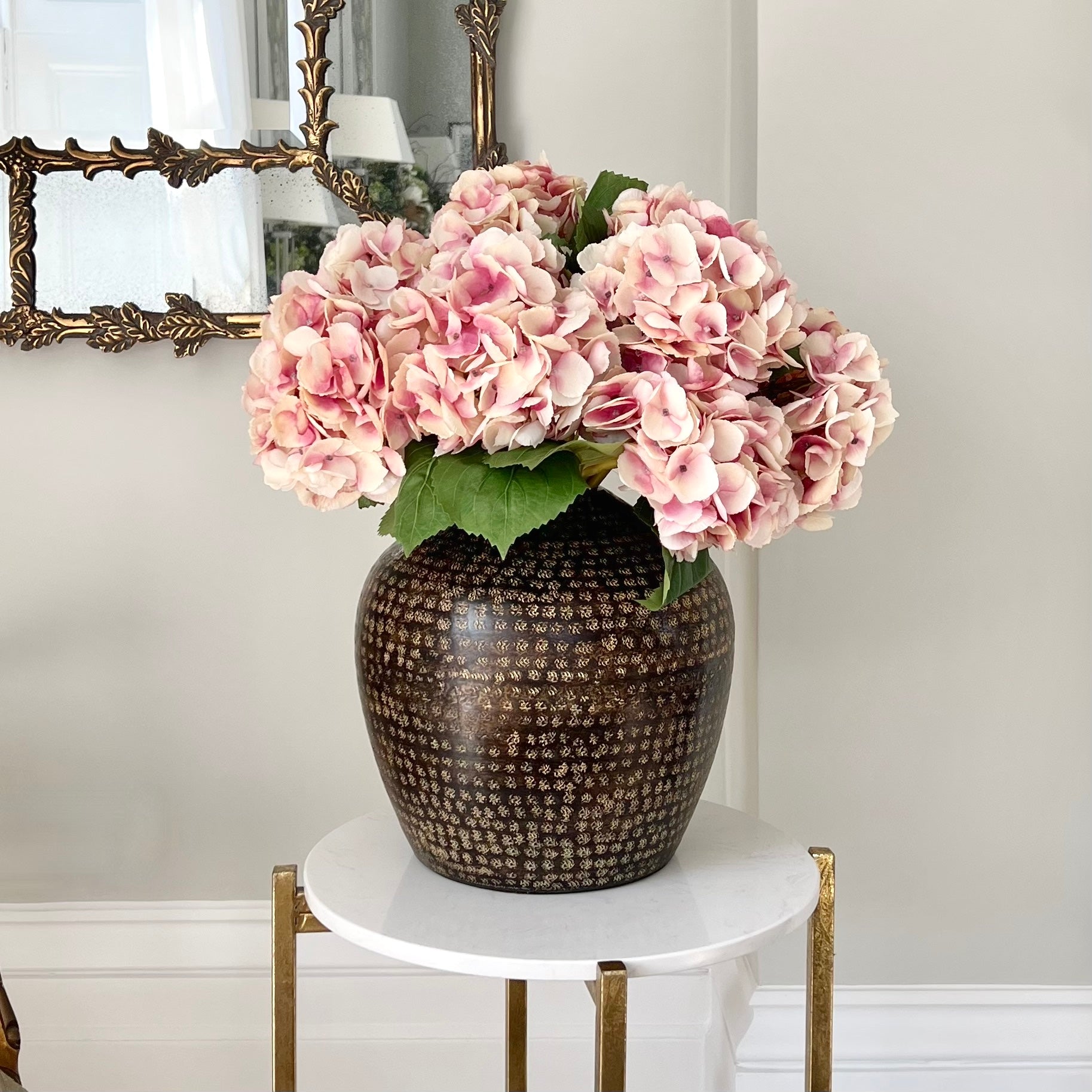 Wholesale Artificial Flowers High Quality Faux Silk Flowers for Wholesale and Trade Artificial Dusky Pink Hydrangea in bulk ABX5001DP
