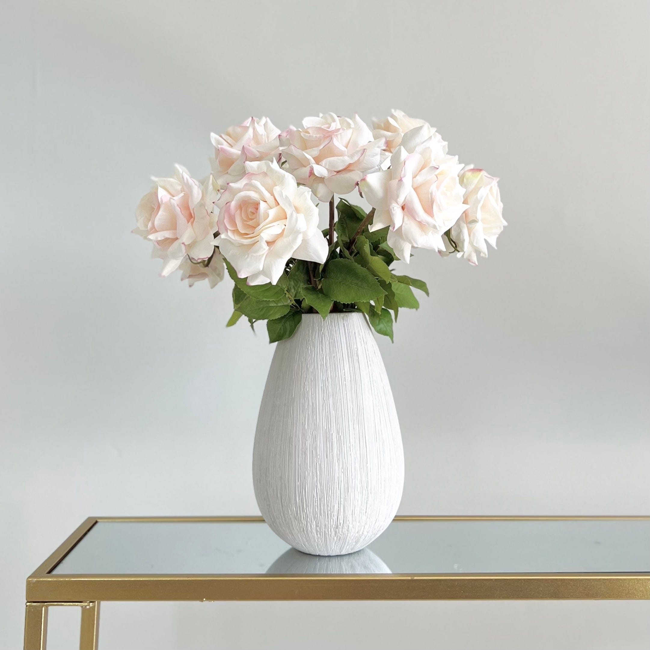 Wholesale Artificial Flowers High Quality Faux Silk Flowers for Wholesale and Trade Artificial Blush Pink Tea Rose in bulk