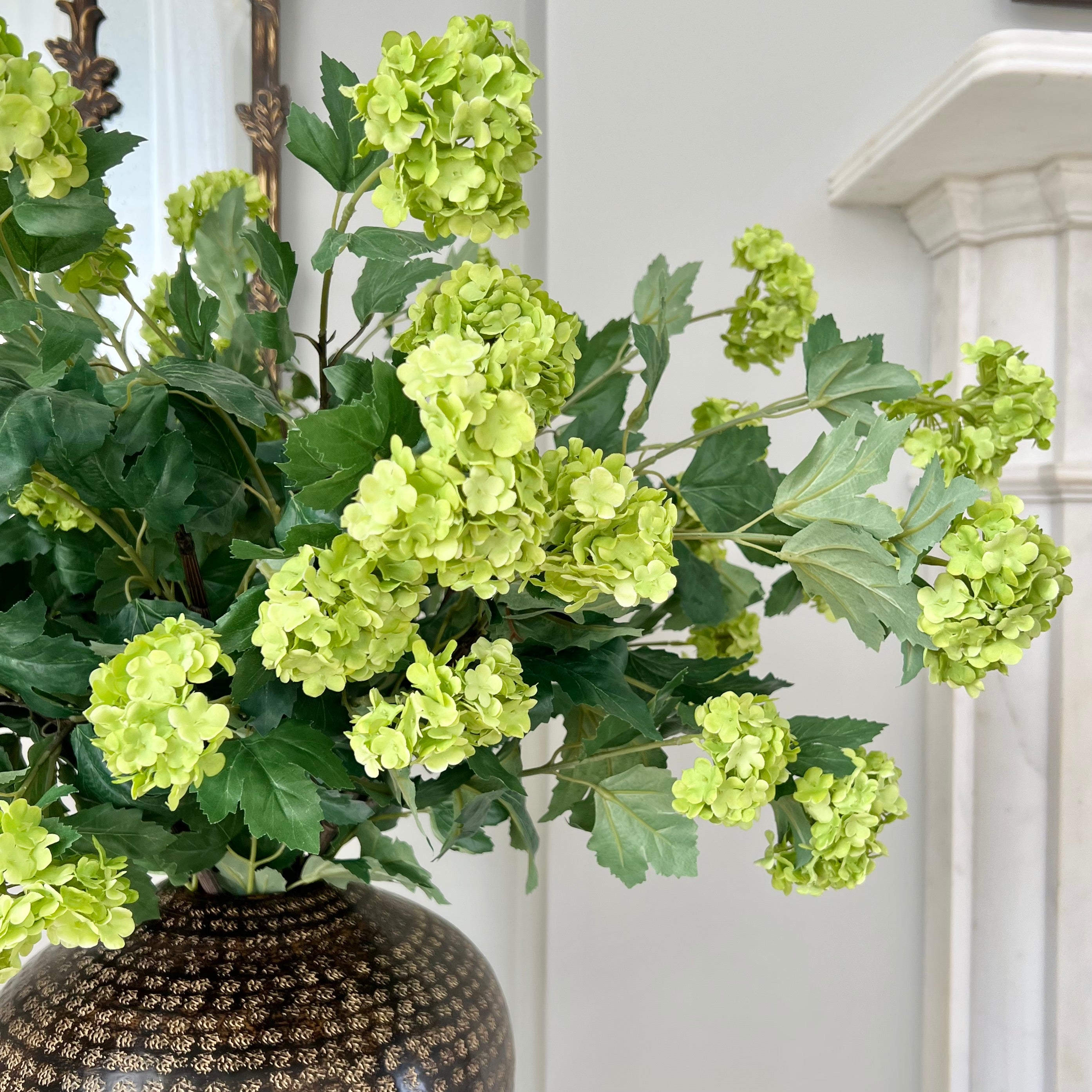 Wholesale Artificial Flowers High Quality Faux Silk Flowers for Wholesale and Trade Artificial Bright Green Viburnum in bulk ABX8564BGR