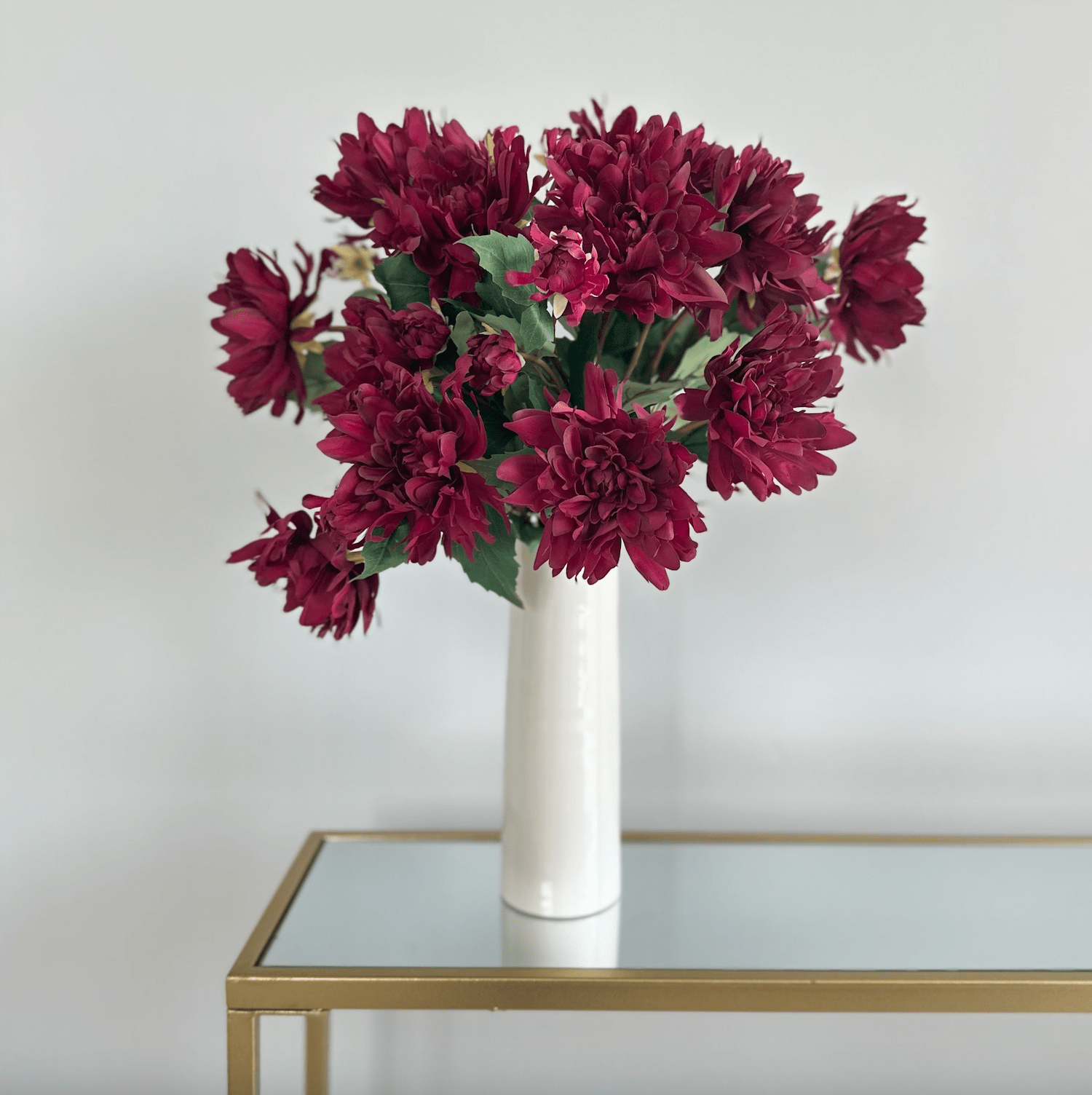 Wholesale Artificial Flowers High Quality Faux Silk Flowers for Wholesale and Trade Artificial Burgundy Dahlia in bulk