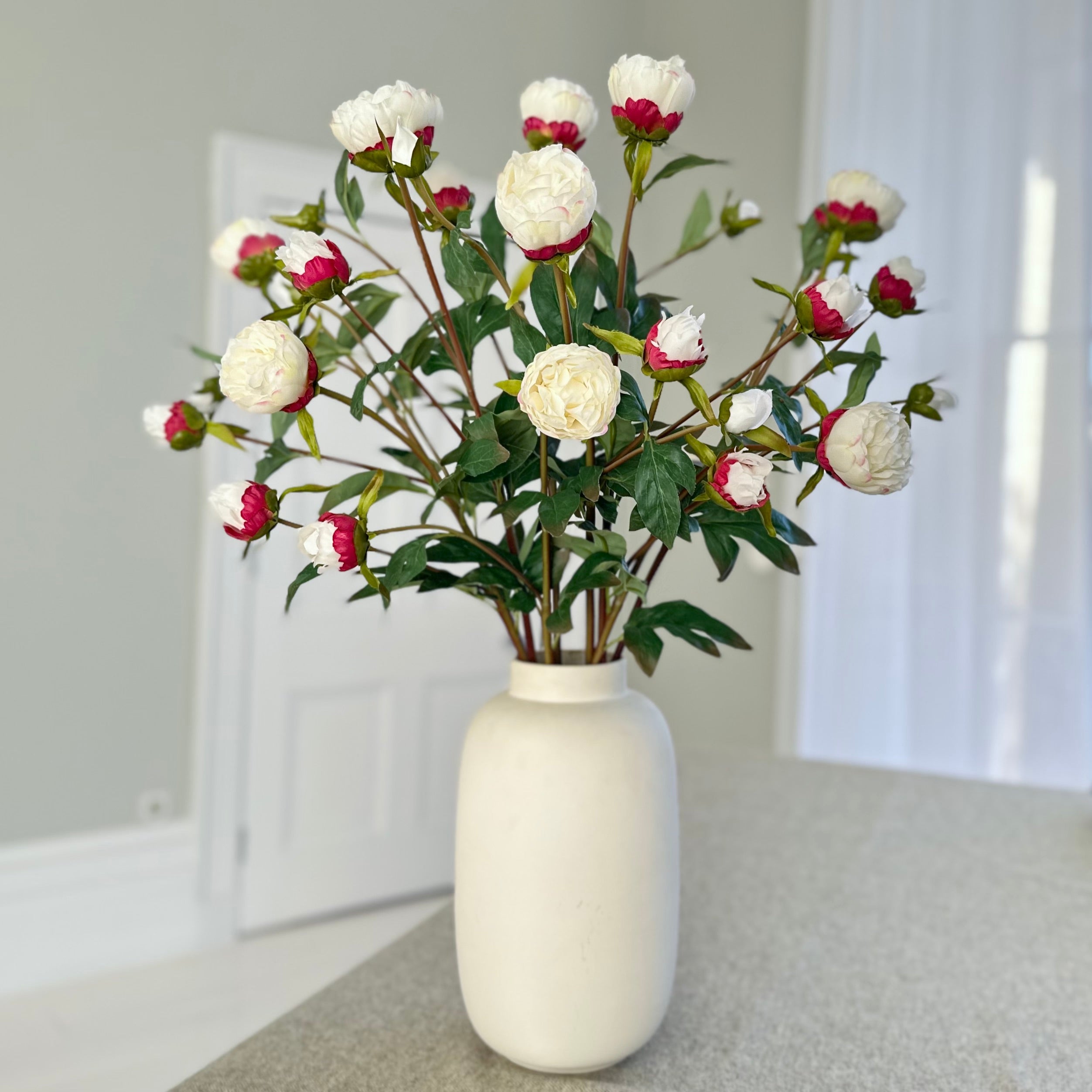 Wholesale Artificial Flowers High Quality Faux Silk Flowers for Wholesale and Trade Artificial Tall White Peony Spray in bulk