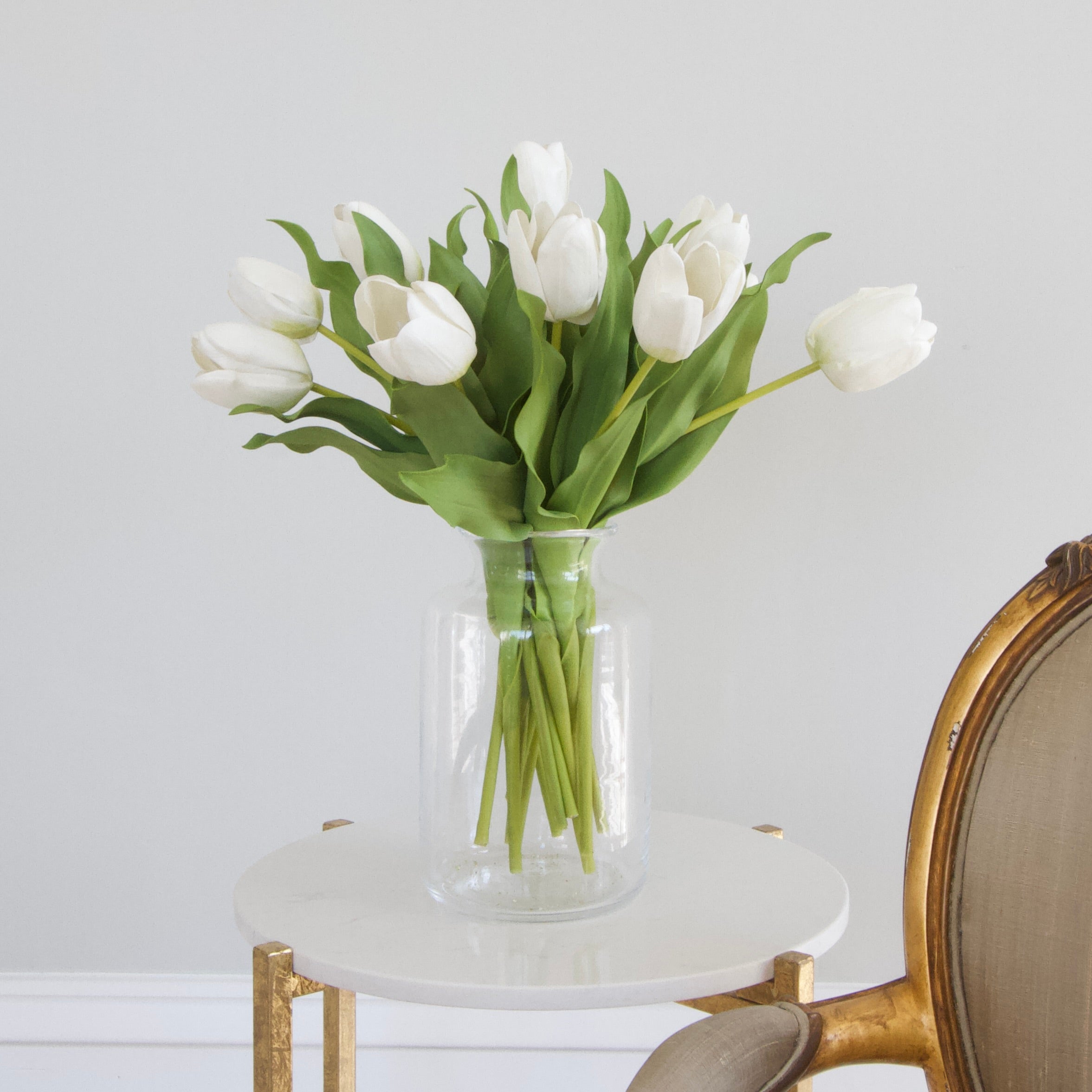 Wholesale Artificial Flowers High Quality Faux Silk Flowers for Wholesale and Trade Artificial White Open Tulip in bulk