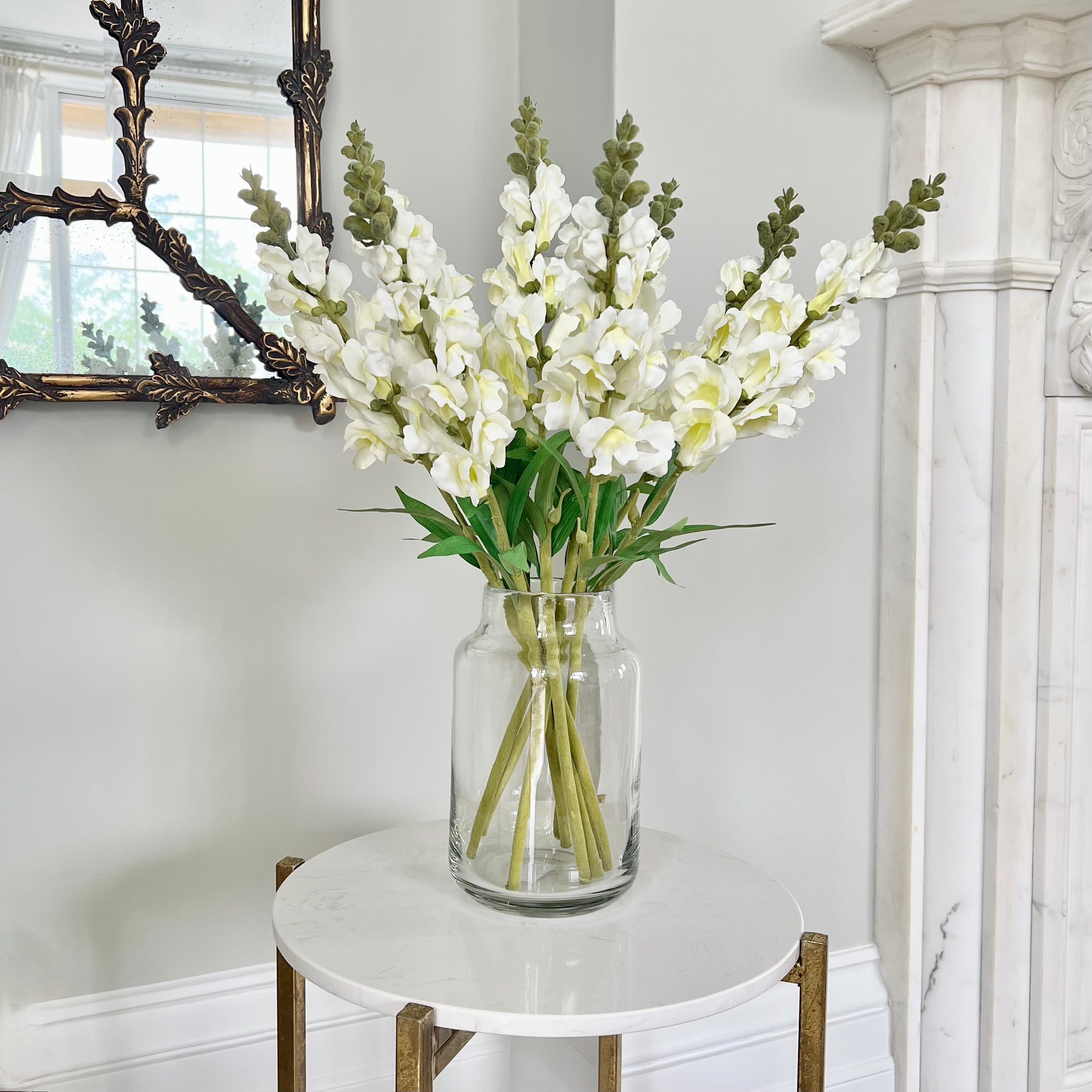 Wholesale Artificial Flowers High Quality Faux Silk Flowers for Wholesale and Trade Artificial White Snapdragon in bulk