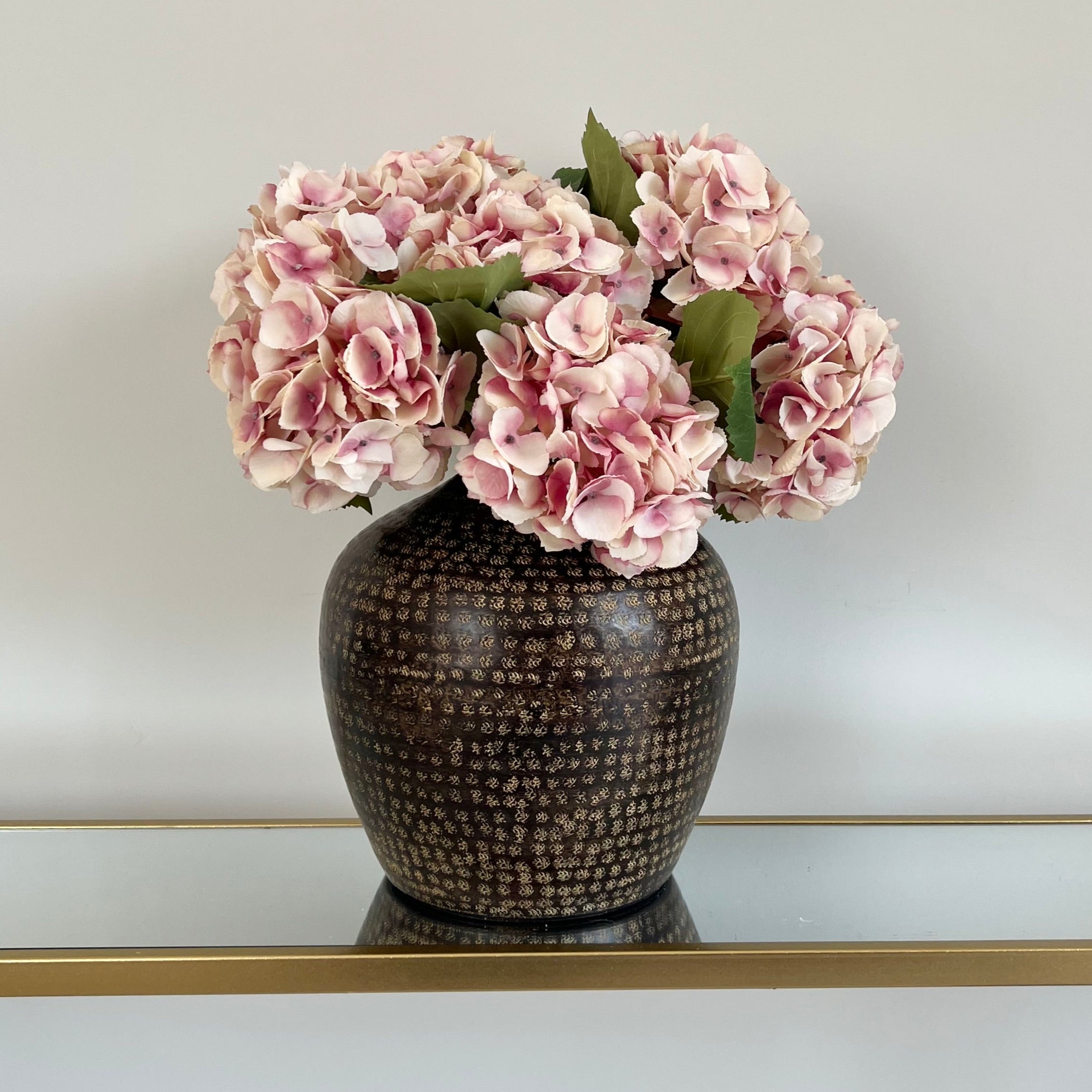 Wholesale Artificial Flowers High Quality Faux Silk Flowers for Wholesale and Trade Artificial Dusky Pink Hydrangea in bulk ABX5001DP