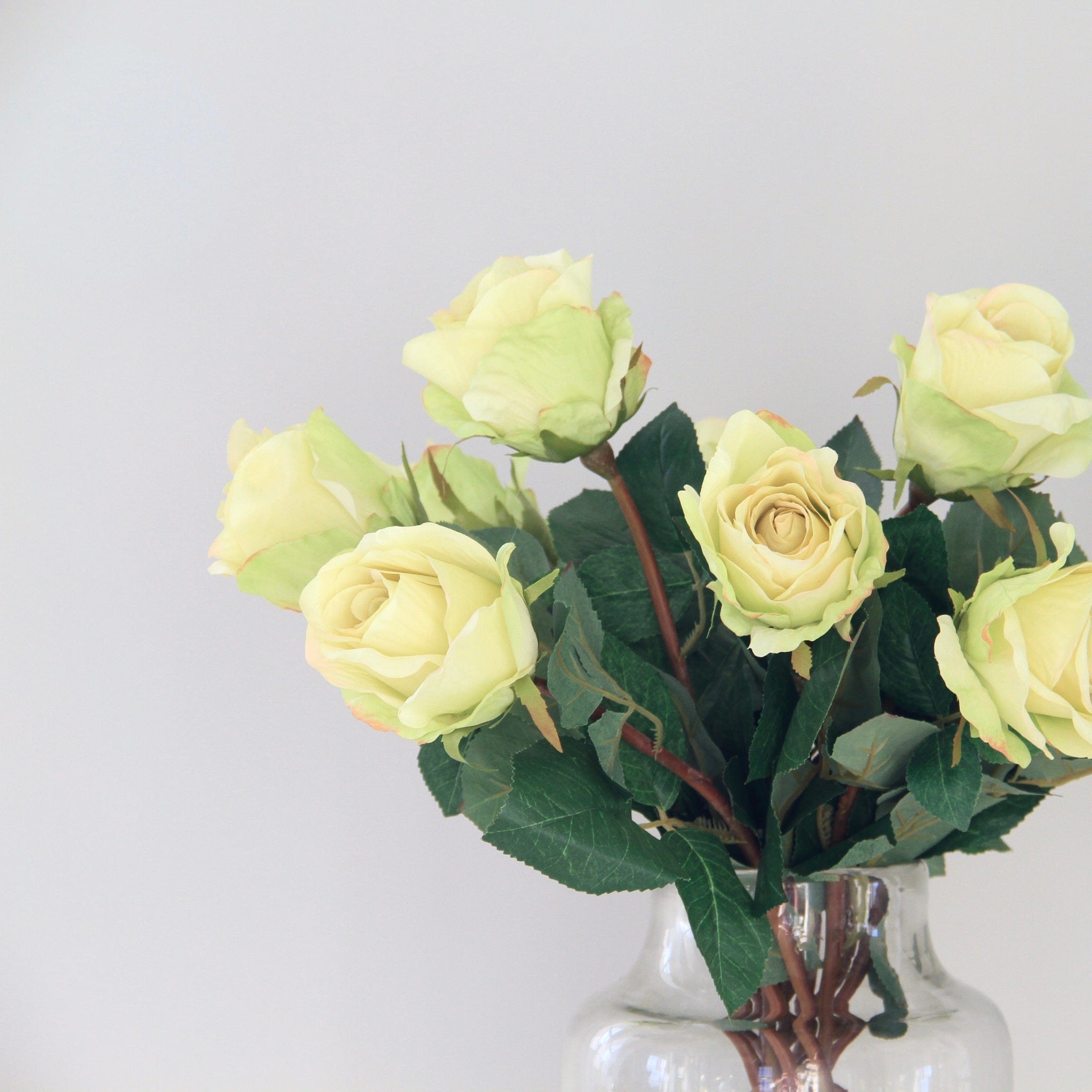 Artificial Roses, luxury realistic fake rose, cream silk rose bud the finest faux roses available from Amaranthine Blooms