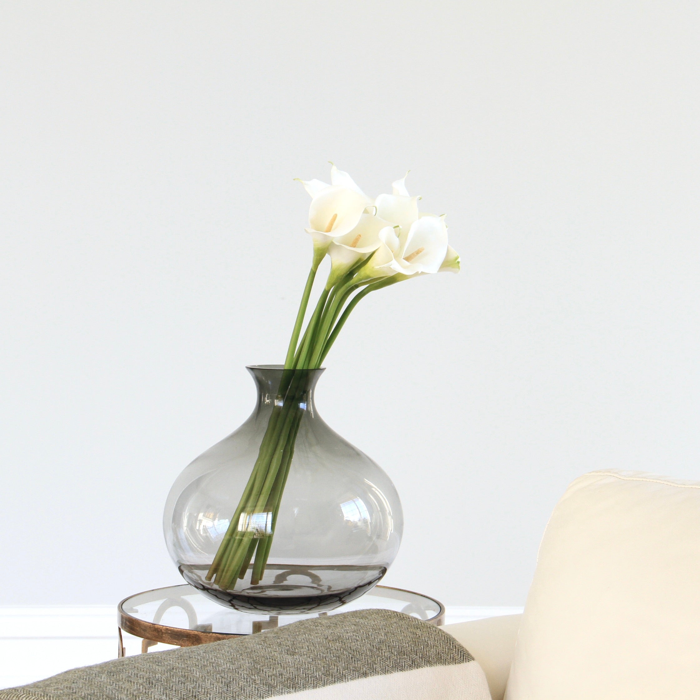 Artificial flowers luxury faux silk White Calla Lily lifelike realistic faux flowers buy online from Amaranthine Blooms
