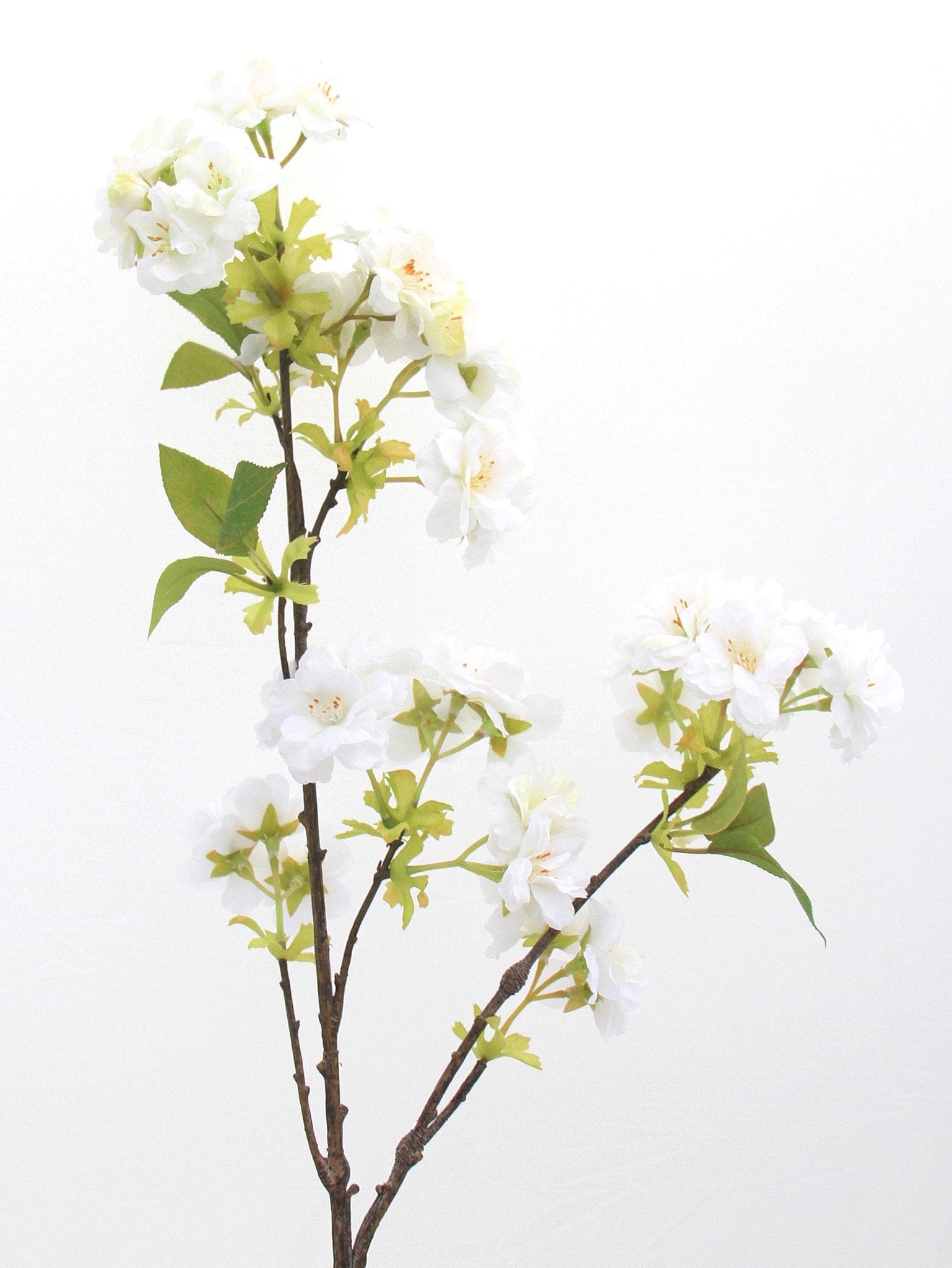 luxury artificial fake silk flowers white cherry blossom lifelike realistic faux flowers buy online from Amaranthine Blooms Hong Kong UK