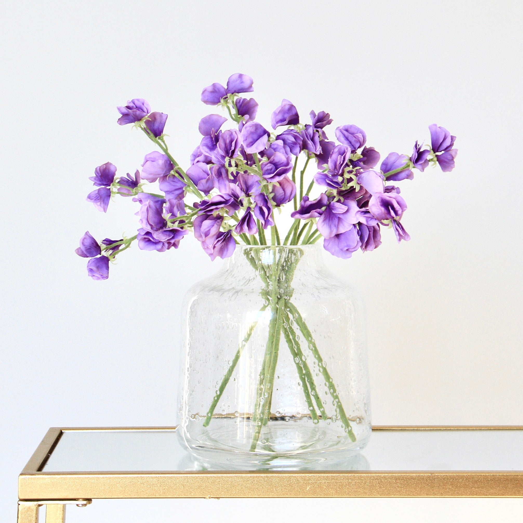 Wholesale Artificial Flowers High Quality Faux Silk Flowers for Wholesale and Trade Artificial Small Dark Purple Sweet Pea in bulk