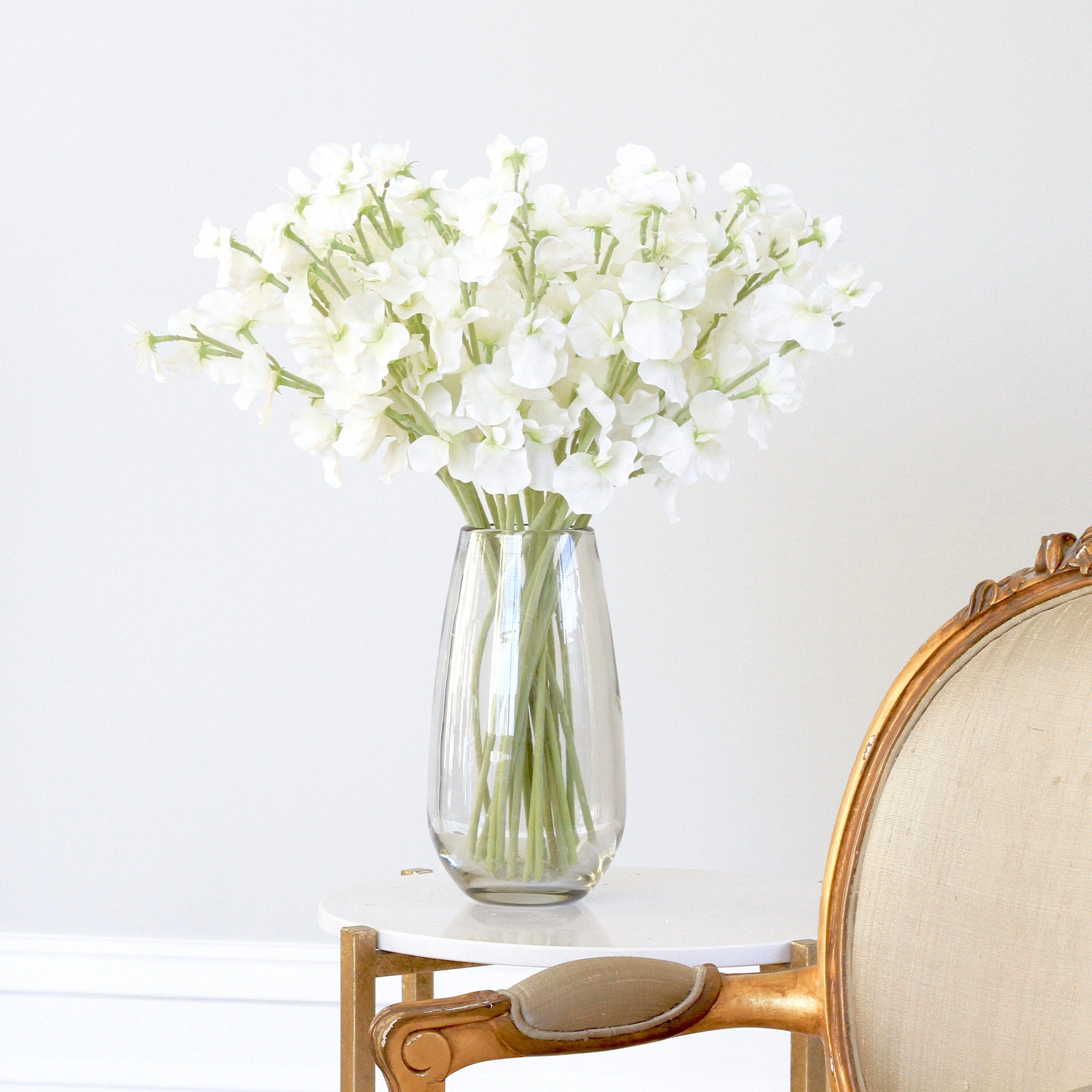 Wholesale Artificial Flowers High Quality Faux Silk Flowers for Wholesale and Trade Artificial White Sweet Pea in bulk
