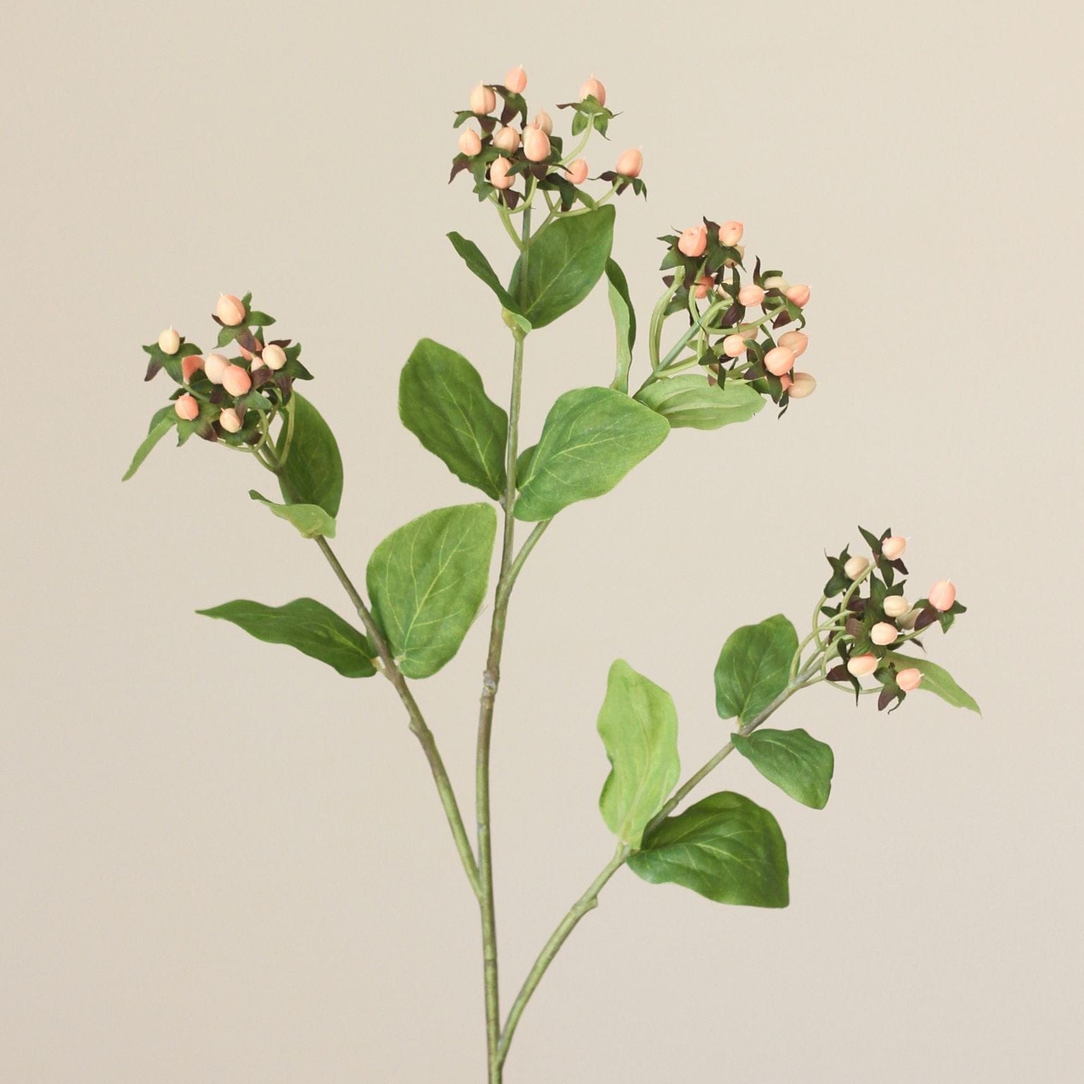 artificial flower pink hypericum berry luxury silk flowers