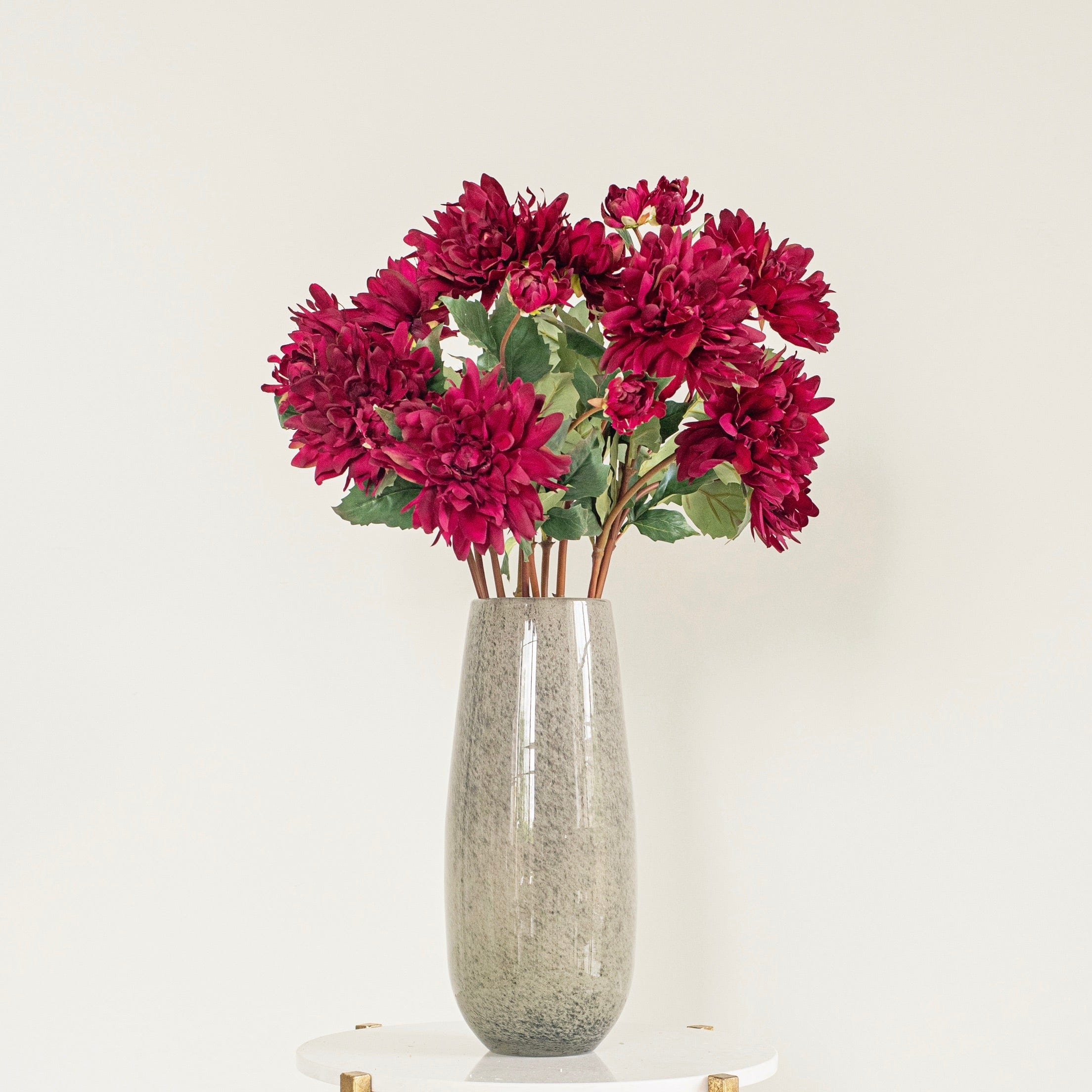 artificial flowers luxury faux silk burgundy dahlia lifelike realistic faux flowers buy online from Amaranthine Blooms UK (2)