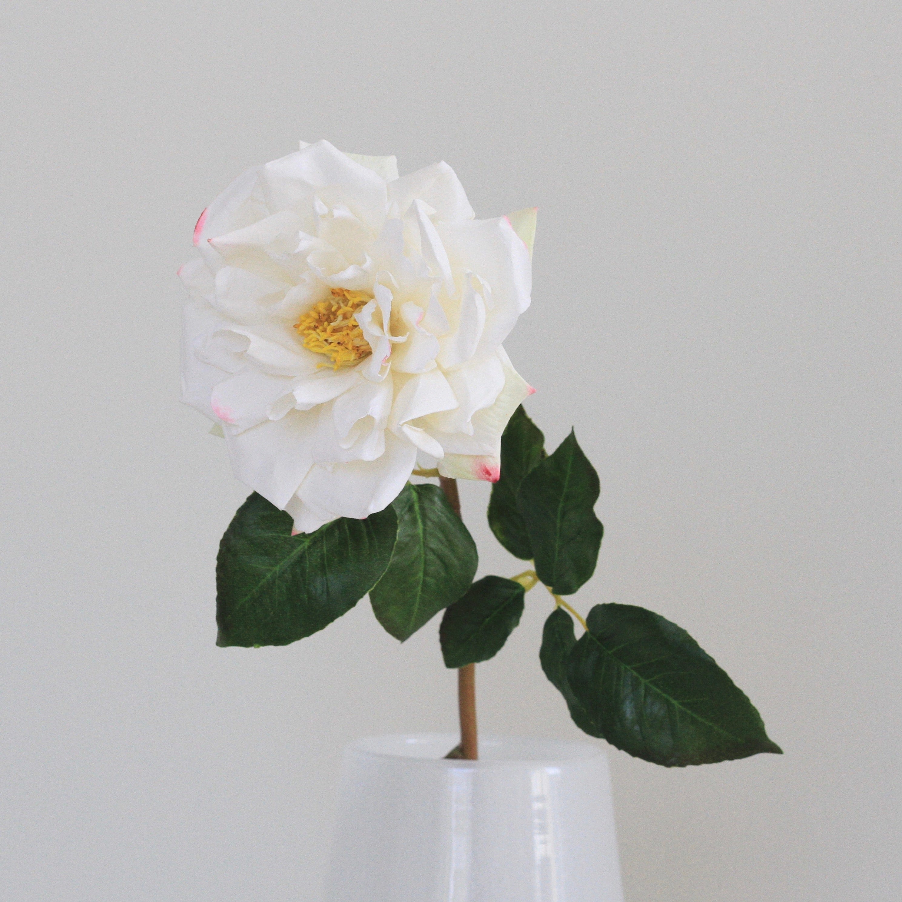 artificial flowers luxury faux silk white garden rose plant lifelike realistic faux flowers buy online from Amaranthine Blooms UK 3